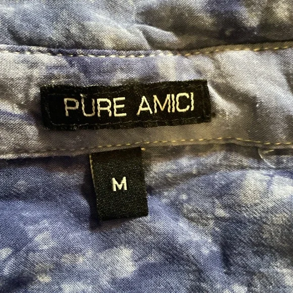 Women’s Lightweight Tie-Dye Top Med 3/4 Rolled Tab Sleeve Tunic Style - Picture 6 of 6